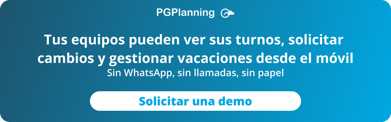 Tus equipos pueden ver sus turnos, solicitar cambios y gestionar vacaciones desde el móvil