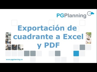 Exportación múltiple de cuadrantes Cómo exportar cuadrantes a Excel, CSV, PDF e ICS (Outlook / Google Calendar)
