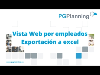 Web view of the schedule and export to Excel Web view of the schedule and export to Excel